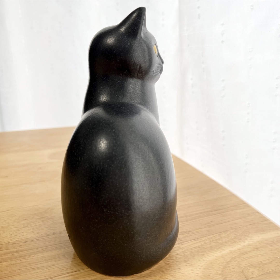 Lisa Larson(リサラーソン)の美品 リサラーソン Lisa Larson  黒猫 置物 ヴィンテージ インテリア/住まい/日用品のインテリア小物(置物)の商品写真
