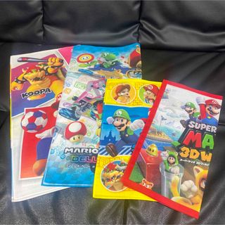 ニンテンドウ(任天堂)のマリオ ランチクロス ハンカチ 4点(弁当用品)