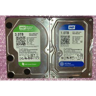 WD30EZRX Green3TB WD10EZEX BLUE 1TB(2個) (PCパーツ)