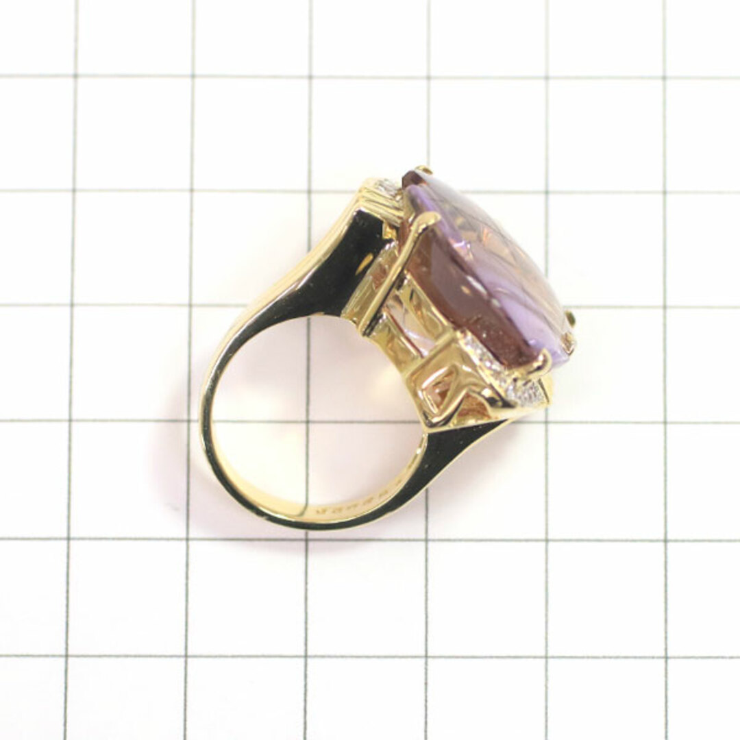 ムーンシュタイナー K18YG/WG アメトリン ダイヤモンド リング 25.82ct D0.25ct レディースのアクセサリー(リング(指輪))の商品写真