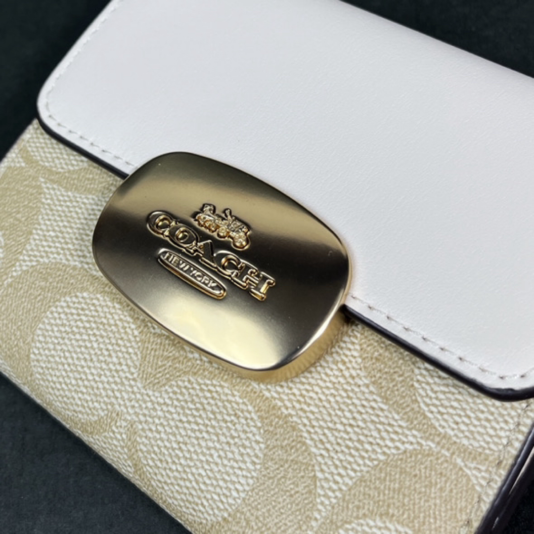 シグネチャーキャンバス★Coach★エライザ 折り財布 シグネチャーキャンバス☆Coach☆エライザ 折り財布