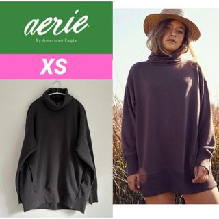 アメリカンイーグル(American Eagle)の【レア♡】aerieエアリー♡ハイネックトレーナー♡XS♡オーバーサイズ(トレーナー/スウェット)