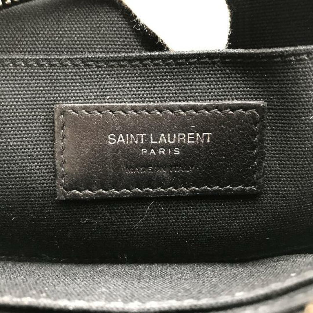 Yves Saint Laurent Beaute(イヴサンローランボーテ)の良品 Saint Laurent サンローラン ロゴ レザー ミニ ボディ ショルダー バッグ ブラック a2746 レディースのバッグ(トートバッグ)の商品写真