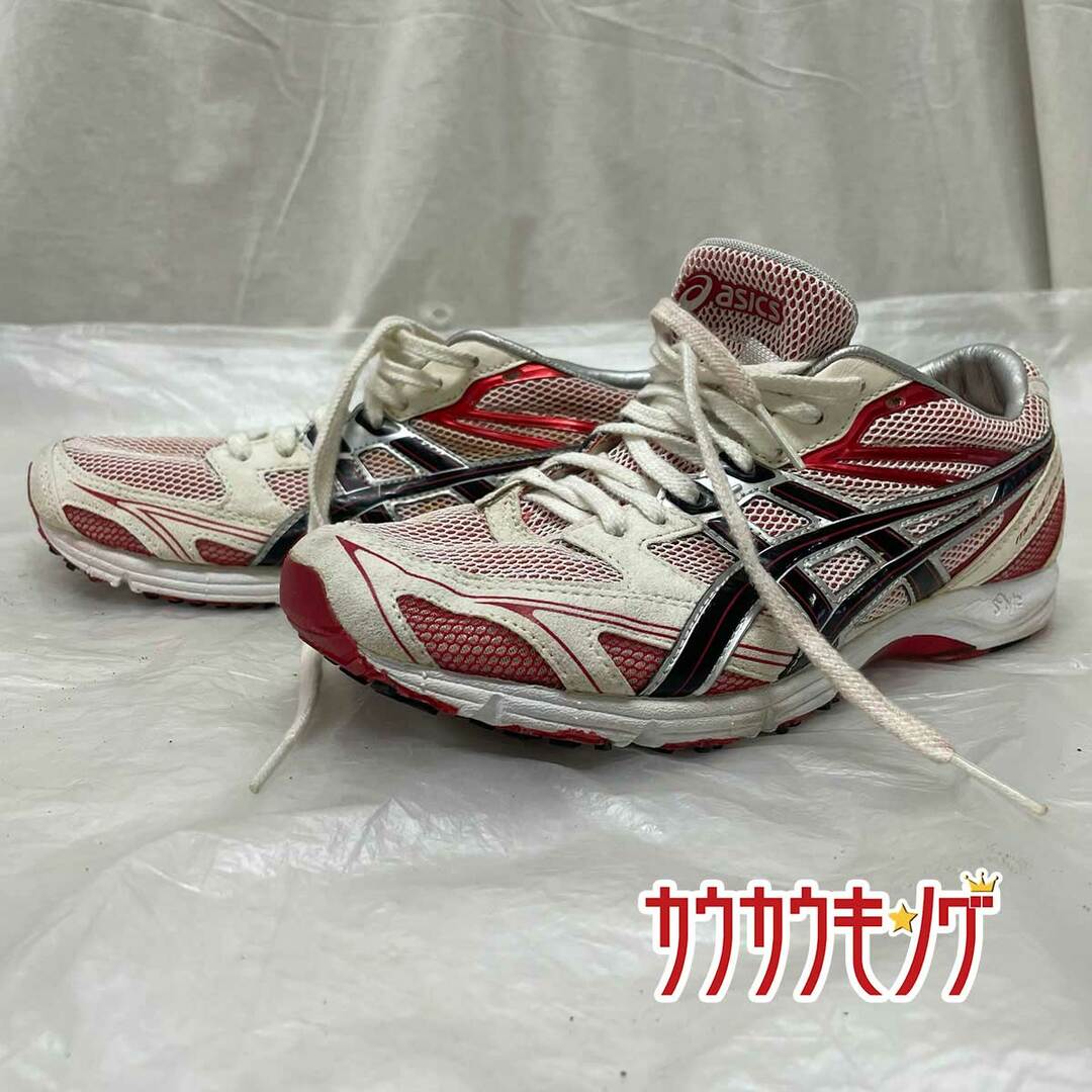 asics(アシックス)のアシックス マジックエキデン ランニングシューズ 24cm ホワイト/レッド TMM441 asics スポーツ/アウトドアのランニング(シューズ)の商品写真