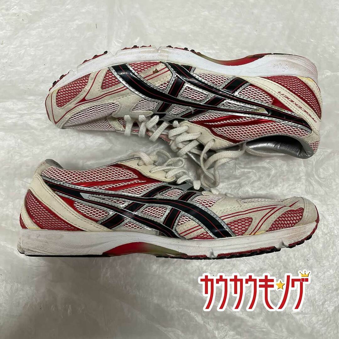 asics(アシックス)のアシックス マジックエキデン ランニングシューズ 24cm ホワイト/レッド TMM441 asics スポーツ/アウトドアのランニング(シューズ)の商品写真