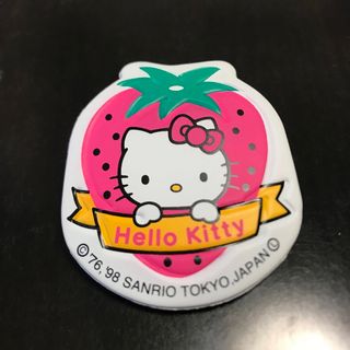 サンリオ(サンリオ)の【レア　キティ】1998年　いちご　クリップ　バッチ　レトロ　SANRIO(キャラクターグッズ)