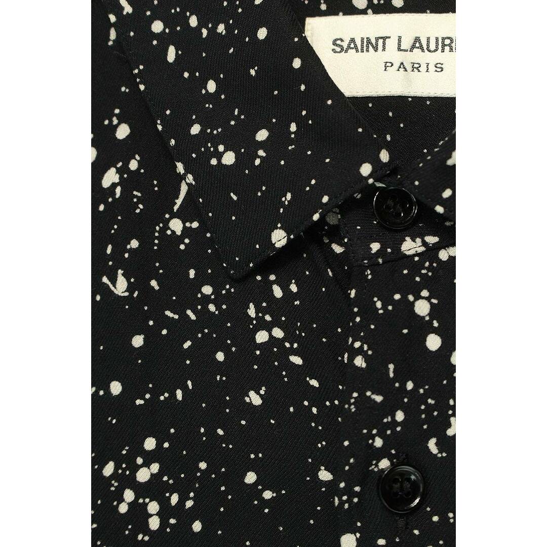 Saint Laurent(サンローラン)のサンローランパリ  15AW  376954 Y891J スプラッター レーヨン総柄長袖シャツ メンズ 38 メンズのトップス(シャツ)の商品写真