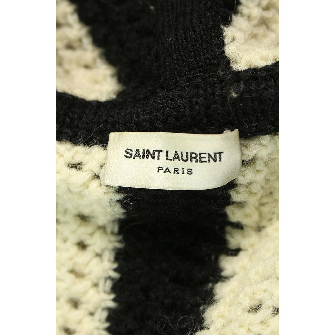 Saint Laurent(サンローラン)のサンローランパリ  19AW  607652 YAJS2 ストライプフーデッドニットカーディガン メンズ S メンズのトップス(カーディガン)の商品写真