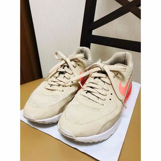 【希少　NIKEエアマックス24.0cm ベージュ×ピンク】(スニーカー)