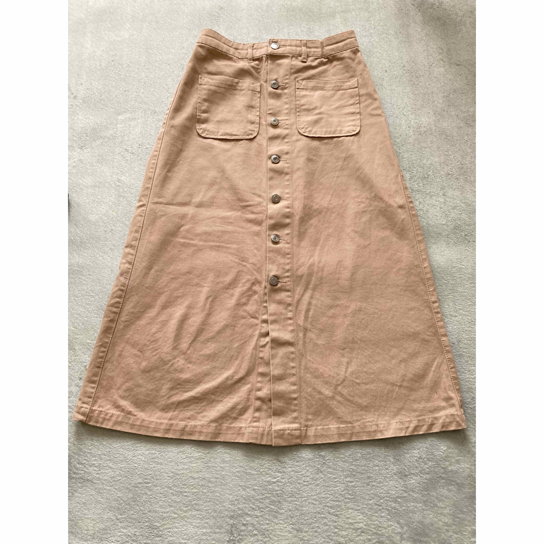 GRL(グレイル)のGRL デニムスカート ロングスカート モカ ピンクベージュ レディースのスカート(ロングスカート)の商品写真