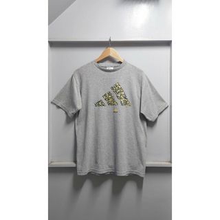 アディダス(adidas)の90’s adidas USA製 パフォーマンスロゴプリント Tシャツ グレー(Tシャツ/カットソー(半袖/袖なし))