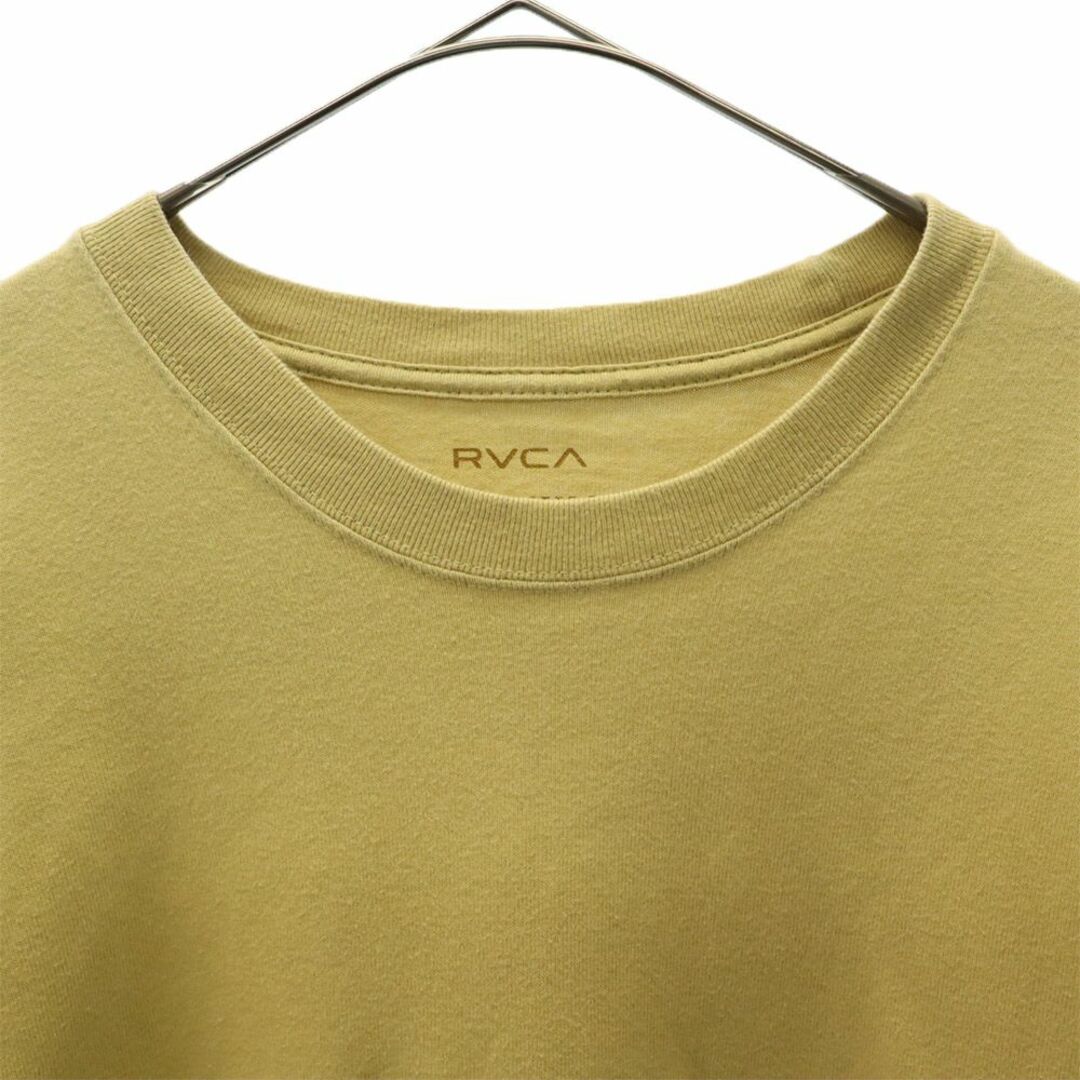 RVCA(ルーカ)のルーカ ロゴワッペン 長袖 Tシャツ XS ベージュ RVCA ロゴ刺繍 メンズ 古着 【240319】 メンズのトップス(Tシャツ/カットソー(七分/長袖))の商品写真