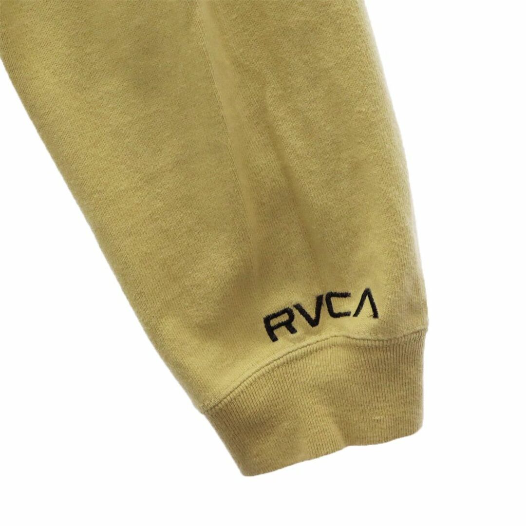 RVCA(ルーカ)のルーカ ロゴワッペン 長袖 Tシャツ XS ベージュ RVCA ロゴ刺繍 メンズ 古着 【240319】 メンズのトップス(Tシャツ/カットソー(七分/長袖))の商品写真