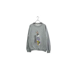 Made in USA LOONEY TUNES Bugs Bunny sweat ルーニー・テューンズ バッグスバニー スウェット グレー サイズM ヴィンテージ 6(スウェット)