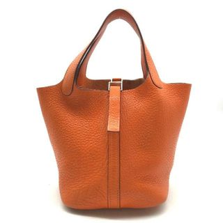 エルメス(Hermes)の良品 HERMES エルメス ピコタン PM トリヨン オレンジ ハンド バッグ シカク L 刻印 k428(ハンドバッグ)