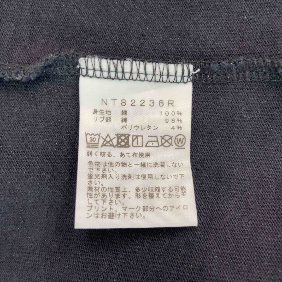 THE NORTH FACE(ザノースフェイス)のTHE NORTH FACE ザノースフェイス メンズ Tシャツ長袖 ラウンドネック ロゴ刺繍 ブラック メンズのトップス(Tシャツ/カットソー(七分/長袖))の商品写真