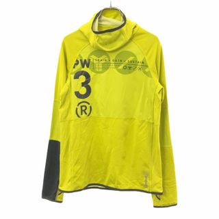 リーボック(Reebok)のリーボック トレーニング 長袖 ワンシリーズ シュノーケルサーマルプルオーバーフーディ ウェア M グリーン系 Reebok サムホール メンズ 古着 【240319】 メール便可(トレーニング用品)