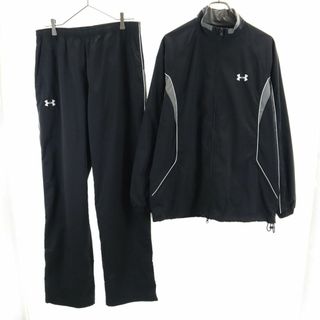 UNDER ARMOUR - アンダーアーマー ウインドブレーカー 上下 セットアップ L/XL 黒 UNDER ARMOUR メンズ 古着 【240319】