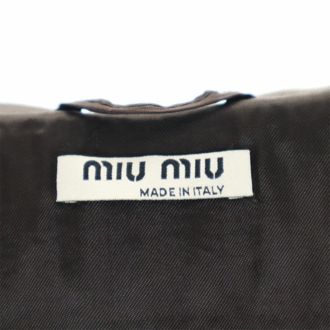 miumiu(ミュウミュウ)のミュウミュウ ウール 長袖 ジャケット 40 ブラウン MIUMIU レディース 古着 【240319】 レディースのジャケット/アウター(その他)の商品写真