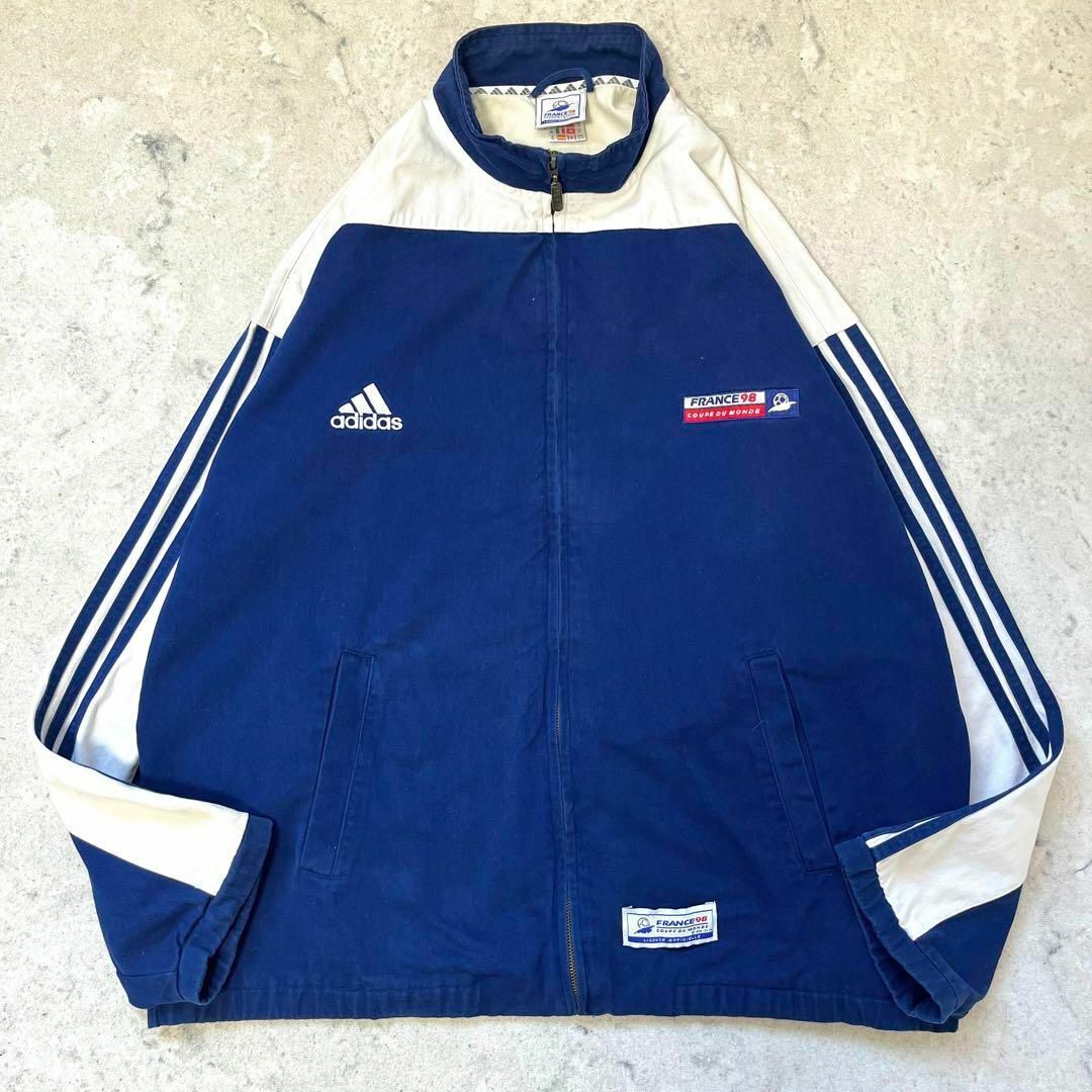 adidas(アディダス)の【98年 ワールドカップ】アディダス コットン スウィングトップ ジャケット 青 その他のその他(その他)の商品写真