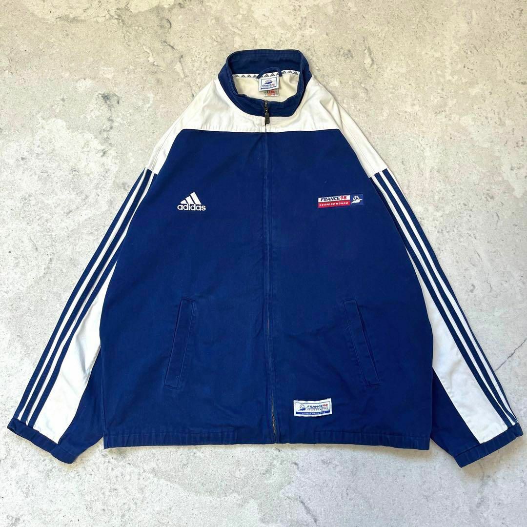 adidas(アディダス)の【98年 ワールドカップ】アディダス コットン スウィングトップ ジャケット 青 その他のその他(その他)の商品写真