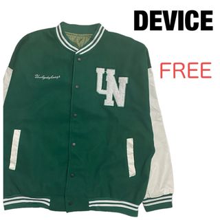 DEVICE グリーン系スタジャン ブルゾン FREE  デバイス ユニセックス