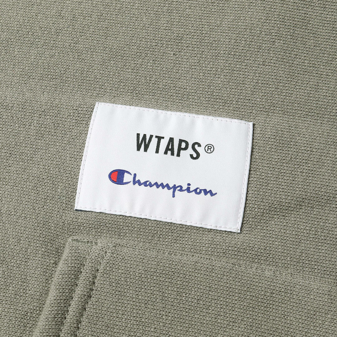 W)taps(ダブルタップス)の美品 WTAPS ダブルタップス パーカー サイズ:L 21AW Champion チャンピオン リバースウィーブ スウェットパーカー ACADEMY オリーブドラブ トップス アカデミー フーディー スウェットシャツ【メンズ】【中古】 メンズのトップス(パーカー)の商品写真