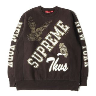 シュプリーム(Supreme)のSupreme シュプリーム スウェット サイズ:XL 00s マルチグラフィック リバースウィーブ スウェットシャツ THVS Crewneck ブラウン トップス トレーナー【メンズ】【中古】(スウェット)