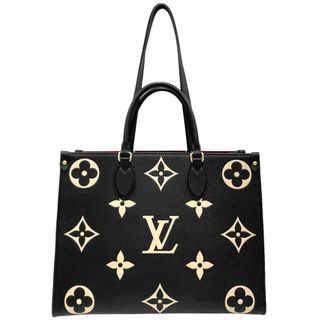 ルイヴィトン(LOUIS VUITTON)の【SALE】LOUIS VUITTON ルイヴィトン 2WAY バイカラーモノグラムアンプラント オンザゴーMM ハンドバッグ トートバッグ 肩掛け 黒 かばん 鞄 M45495    ブラックベージュ ゴールド金具 レディース 美品【中古品】(ショルダーバッグ)