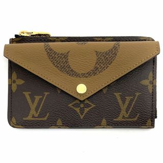 ルイヴィトン(LOUIS VUITTON)の【在庫一掃】LOUIS VUITTON ルイヴィトン カードケース モノグラムリバース ポルトカルトレクトヴェルソ コインケース 小銭入れ 小物 M81303    ブラウン 茶 ブラック 黒 レディース 美品【中古品】(パスケース/IDカードホルダー)