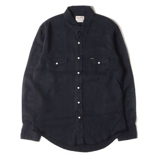 ロンハーマン(Ron Herman)のRon Herman ロンハーマン シャツ サイズ:L Wrangler ラングラー USED加工 テンセル ウエスタンシャツ Tencel Western Shirt ネイビー 紺 トップス カジュアルシャツ 長袖【メンズ】【中古】(シャツ)