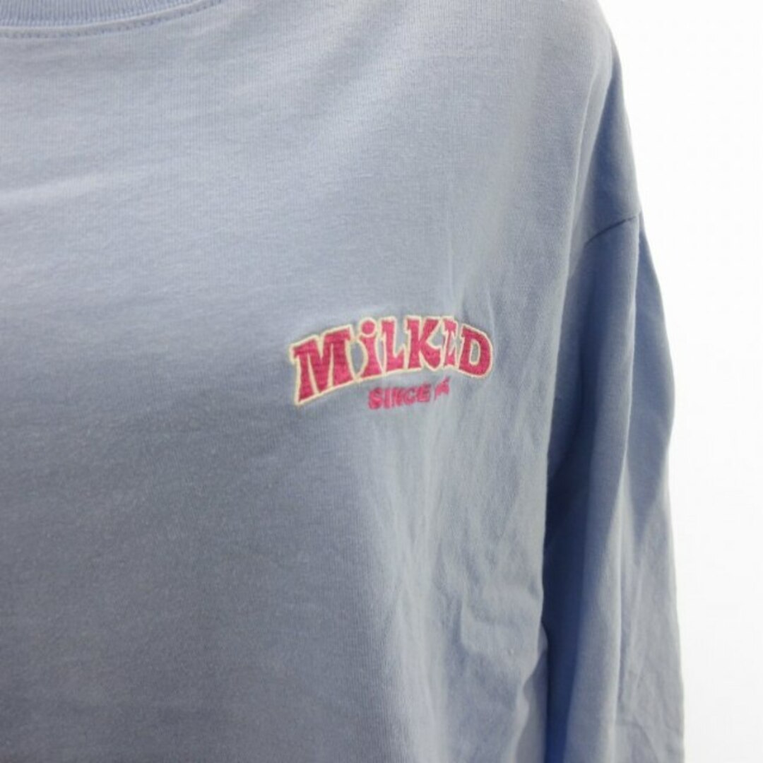 MILKFED.(ミルクフェド)のミルクフェド 23AW ロンT カットソー ロゴ刺繍 猫 M ■SH ■122 レディースのトップス(カットソー(長袖/七分))の商品写真