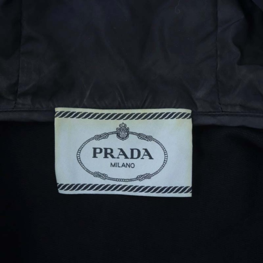 PRADA(プラダ)のプラダ ジップアップパーカー ジャケット アウター ブルゾン フード付き L 紺 レディースのトップス(パーカー)の商品写真