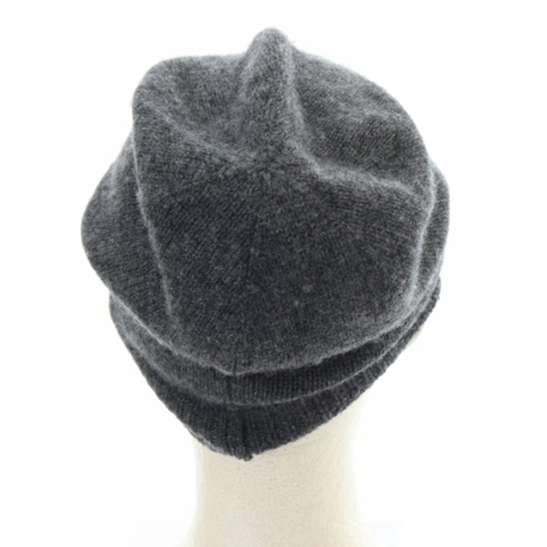 HUGO BOSS(ヒューゴボス)のヒューゴボス ロゴプレートカシミヤニットビーニー ニットキャップ 帽子 グレー メンズの帽子(その他)の商品写真