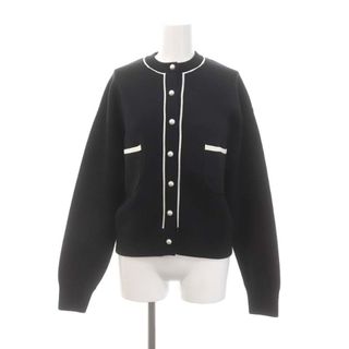 ロペ 22AW コットンアクリルパールボタンカーディガン ニット