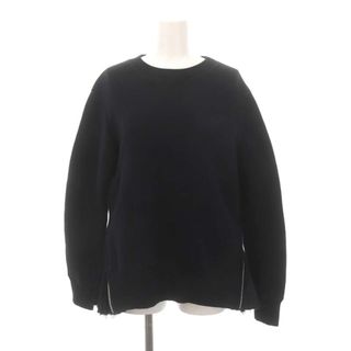 サカイ(sacai)のサカイ サイドプリーツ スウェット カットソー 長袖 2 黒 18-04060(カットソー(長袖/七分))