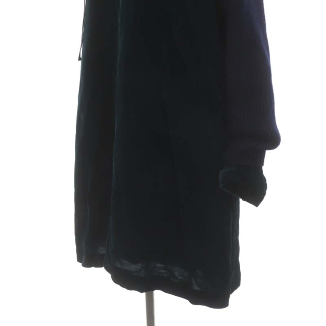 sacai(サカイ)のサカイ ドッキングニットベルベットワンピース 膝丈 長袖 ウール混 レディースのワンピース(ひざ丈ワンピース)の商品写真