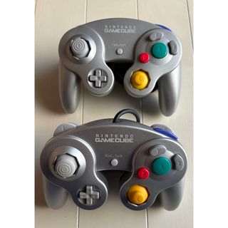 GC ゲームキューブ コントローラー シルバー 2個 セット(その他)