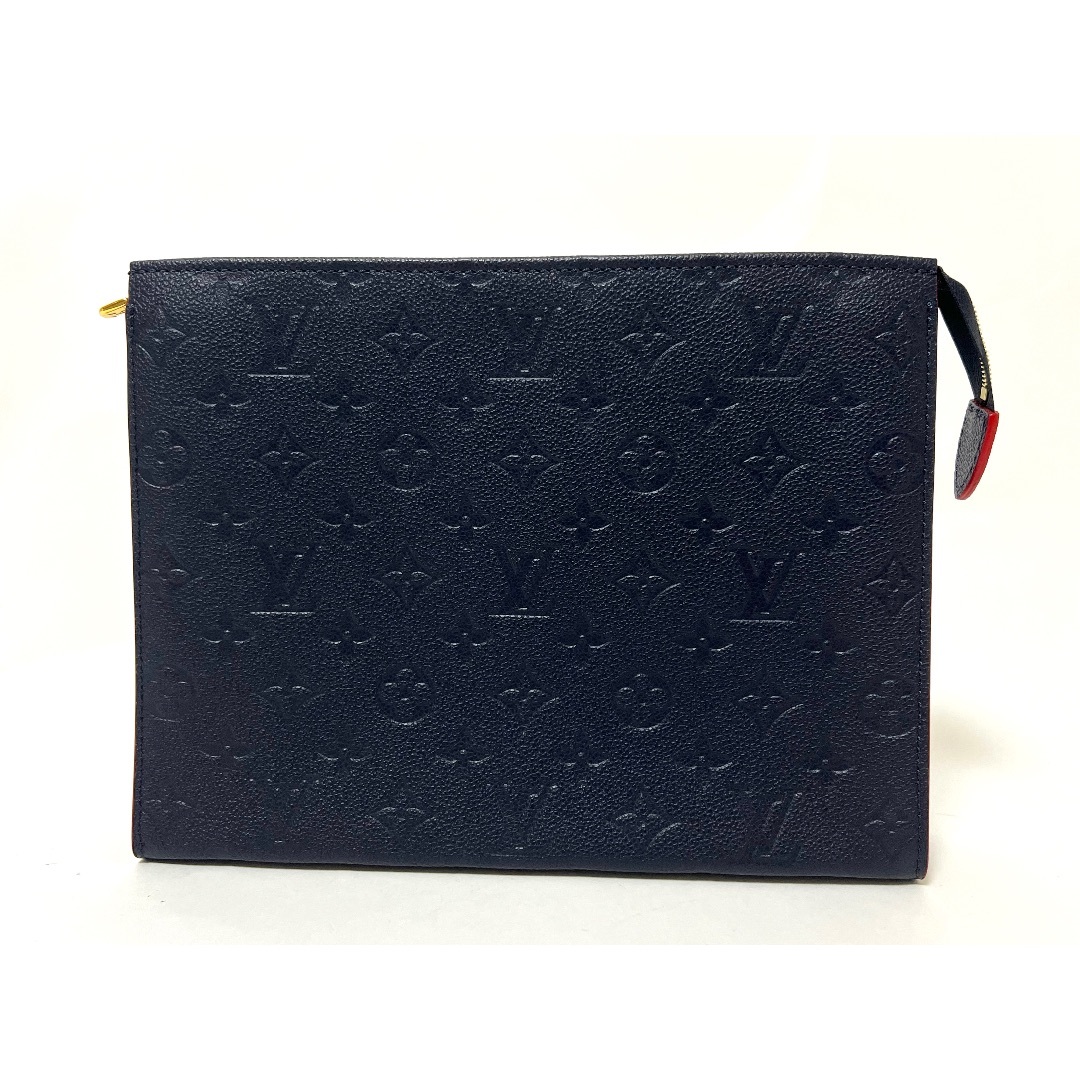LOUIS VUITTON - LOUIS VUITTON ルイウ゛ィトン  アンプラント ポシェット・トワレ26 レザー マリーヌルージュ クラッチバッグ セカンドバッグ ポーチ 美品