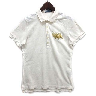ラルフローレン(Ralph Lauren)のラルフローレン ビッグポニー 鹿の子 ポロシャツ カノコ 半袖 オフホワイト L(ポロシャツ)