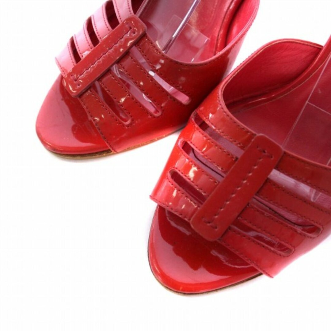 Bally(バリー)のバリー サンダル ハイヒール オープントゥ ストラップ エナメル 23.5㎝ 赤 レディースの靴/シューズ(サンダル)の商品写真