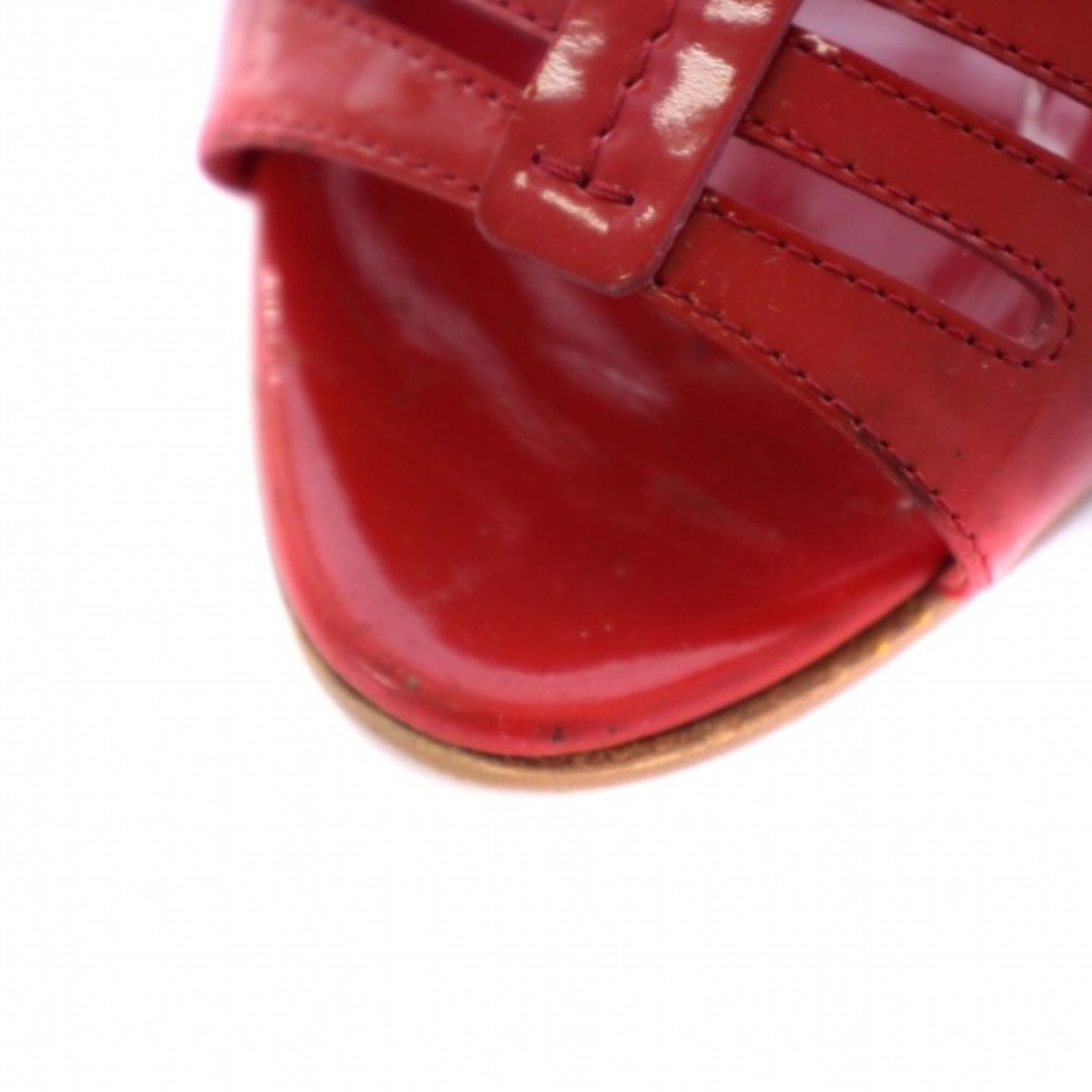 Bally(バリー)のバリー サンダル ハイヒール オープントゥ ストラップ エナメル 23.5㎝ 赤 レディースの靴/シューズ(サンダル)の商品写真