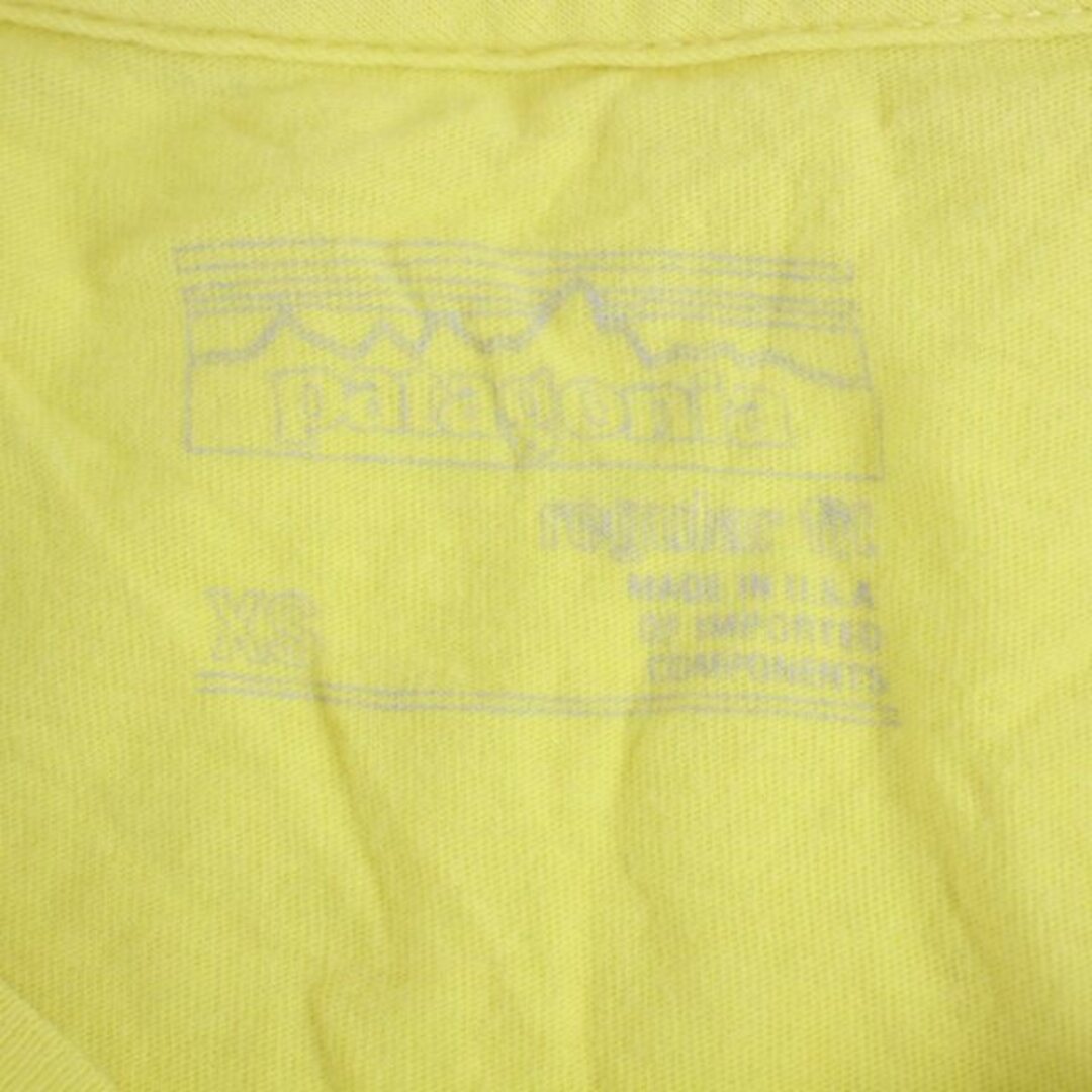 patagonia(パタゴニア)の Patagonia Tシャツ カットソー 半袖 クルーネック XS 黄 メンズのトップス(Tシャツ/カットソー(半袖/袖なし))の商品写真