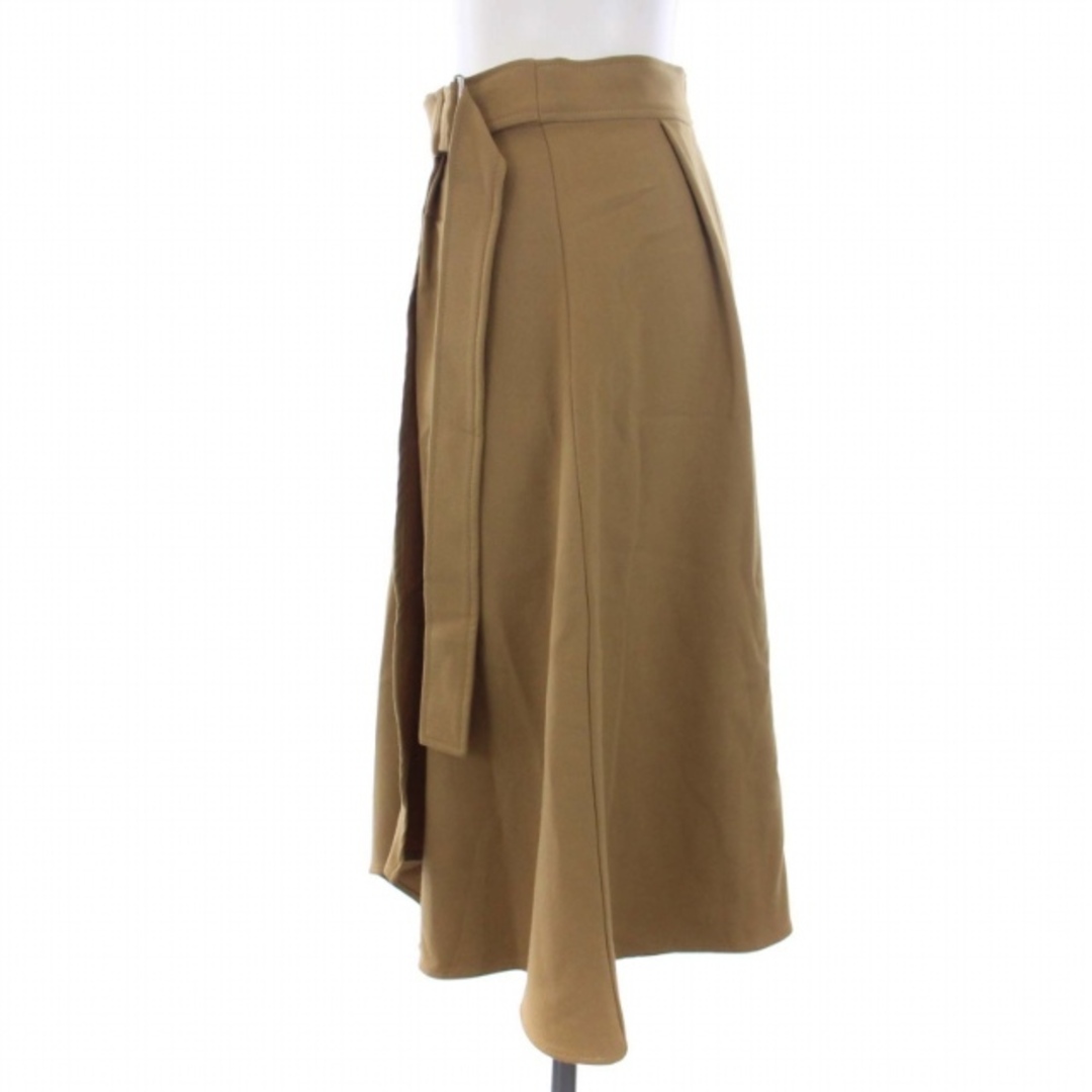 STUDIOUS(ステュディオス)のステュディオス スカーフヘムフレアスカート ミモレ丈 0 XS ベージュ レディースのスカート(ロングスカート)の商品写真