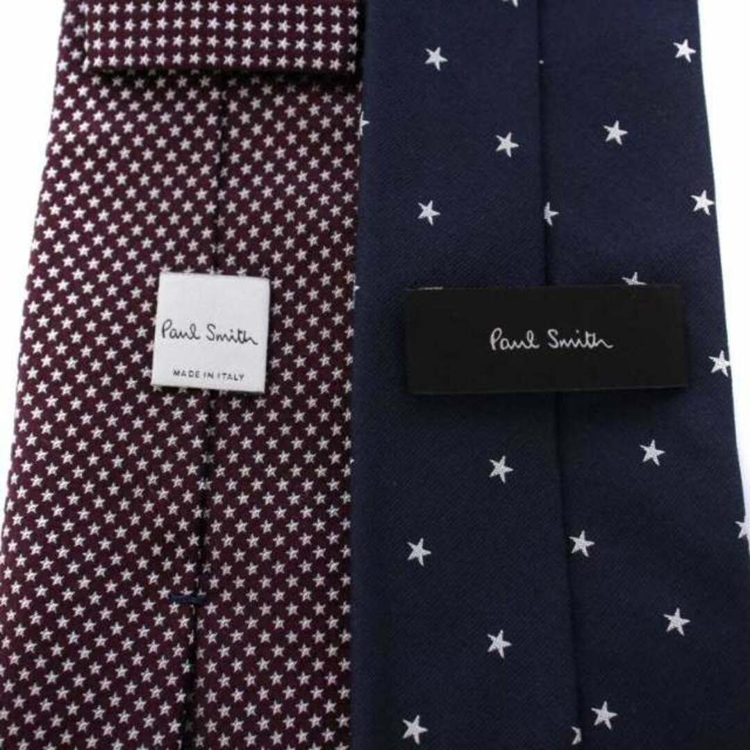 Paul Smith(ポールスミス)のPAUL SMITH ネクタイ 2点セット まとめ売り スター 星 紺 茶 メンズのファッション小物(ネクタイ)の商品写真