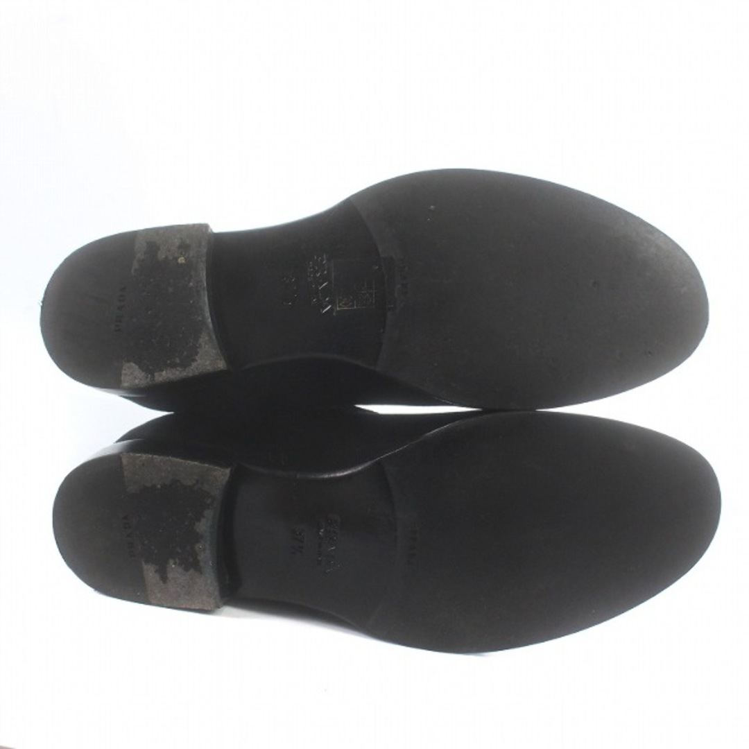 PRADA(プラダ)のPRADA エンジニアブーツ ショート チャンキーヒール スエード 24.5 黒 レディースの靴/シューズ(ブーツ)の商品写真