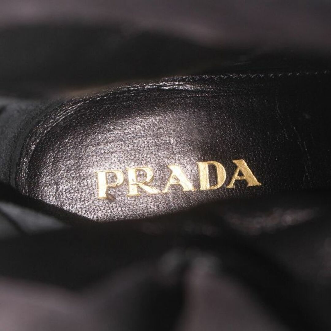 PRADA(プラダ)のPRADA エンジニアブーツ ショート チャンキーヒール スエード 24.5 黒 レディースの靴/シューズ(ブーツ)の商品写真