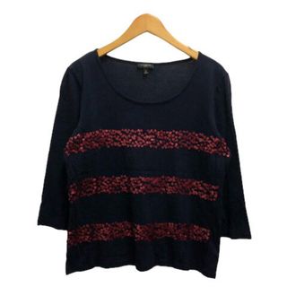 タルボット(TALBOTS)のタルボット Tシャツ カットソー 無地 長袖 S 紺 赤 ※MZ レディース(その他)