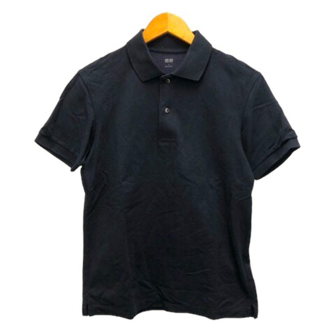 UNIQLO(ユニクロ)のユニクロ UNIQLO ポロシャツ カットソー 無地 半袖 S 紺 ネイビー メンズのトップス(ポロシャツ)の商品写真