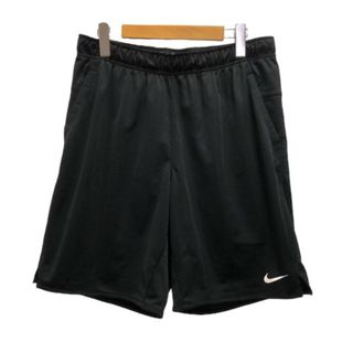 NIKE - ナイキ パンツ ショートパンツ ワンポイント メッシュ 薄手 L 黒 ブラック